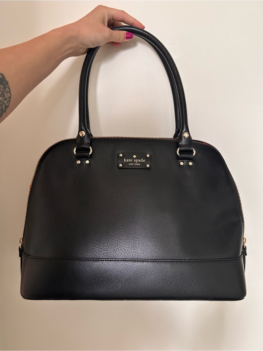 kate spade Black Structured Dome Shoulder Bag